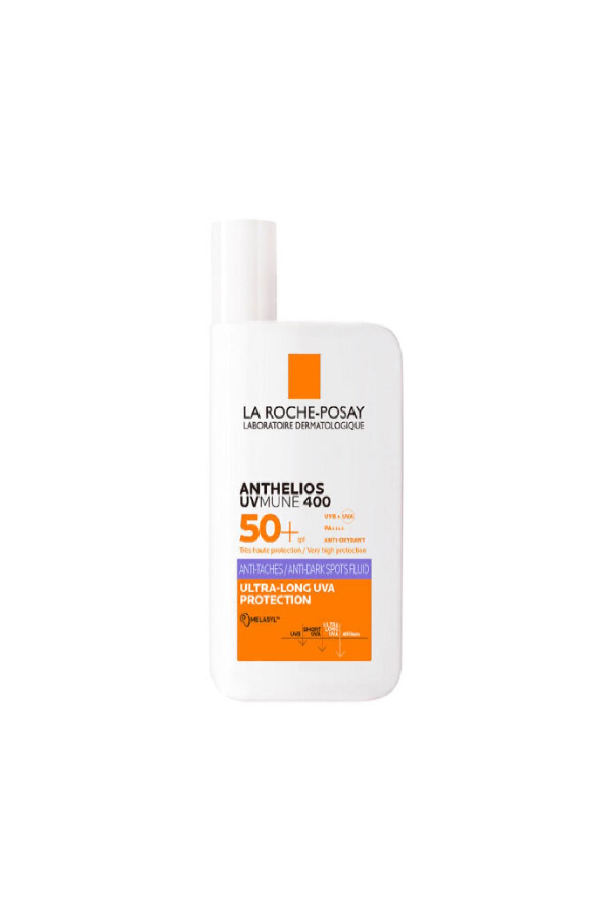 La Roche Posay YENİ Anthelios Uvmune Anti Dark Spots Fluid SPF50+ Koyu Leke Karşıtı Yüz Güneş Koruyucu, En Uzun UV Işınlarına Karşı En Etkili Filtre 50 ml