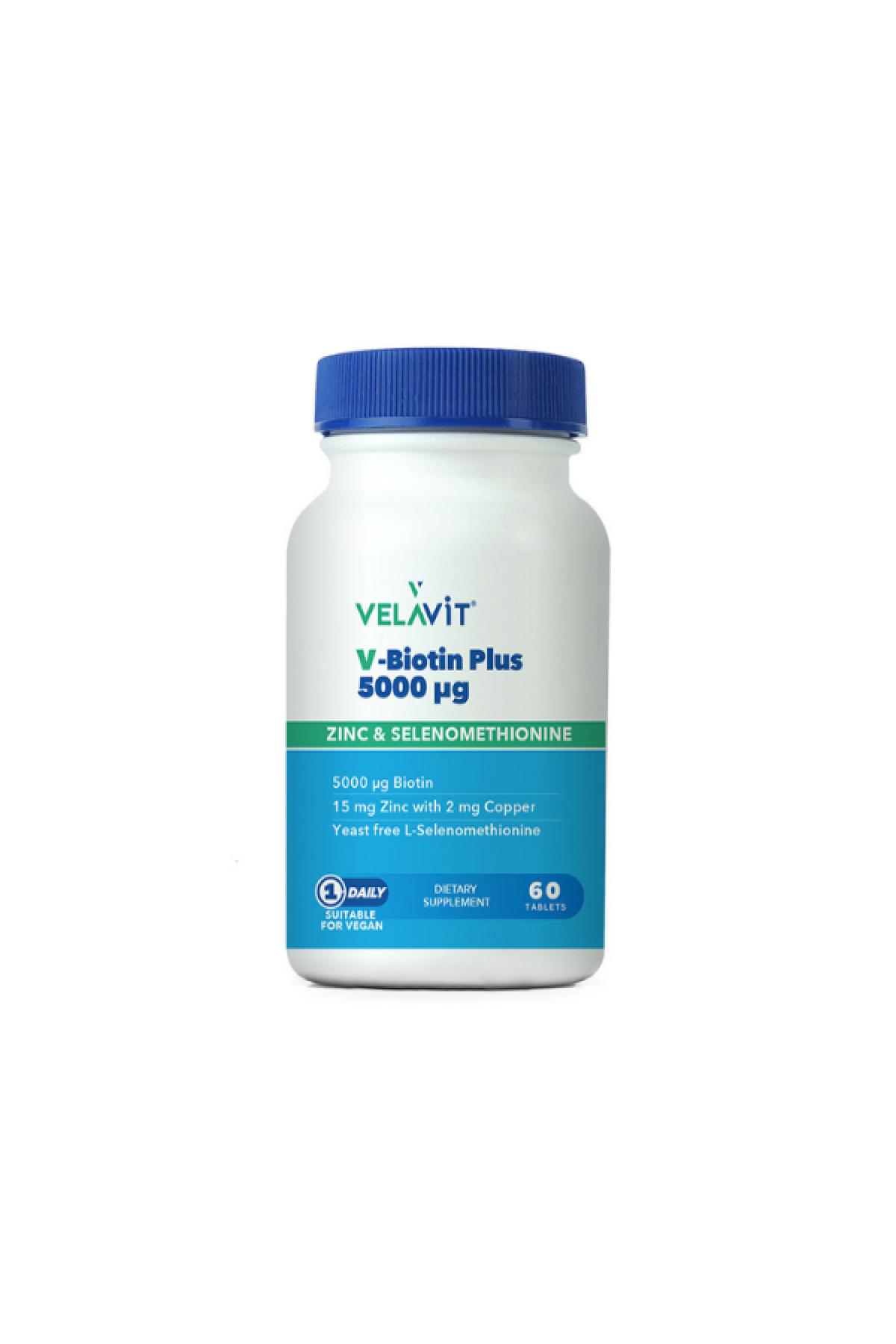 VELAVIT V BIOTIN PLUS 5000M 60